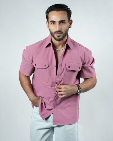 Nexus Luxury Cuban Shirt in Mystic pink