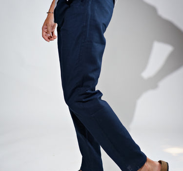 Irish Linen Pants Dark blue