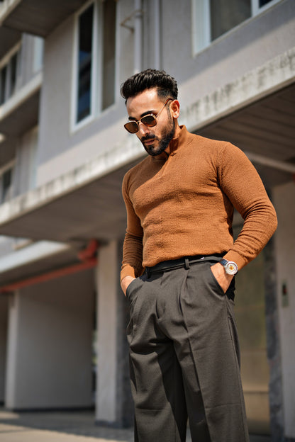 MONARCH QUARTER ZIP TEXTURED KNITTED POLO