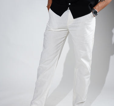 Irish Linen Pants Off white