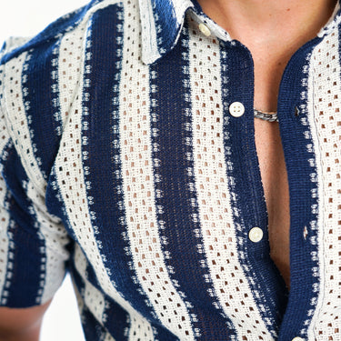 Bohemian Crochet Striped shirt