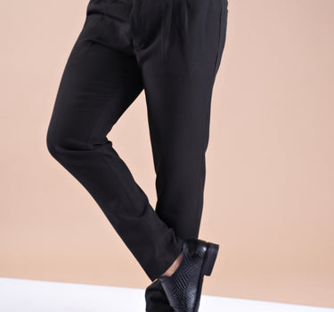 Napoleon Pleated Dress Pants Midnight Black