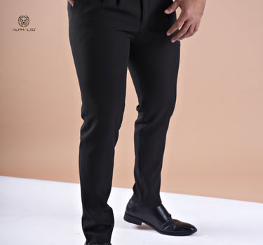 Napoleon Pleated Dress Pants Midnight Black