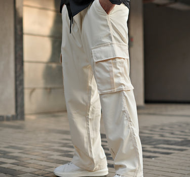 Korean Baggy Streetfit Ice Silk Cargo Joggers