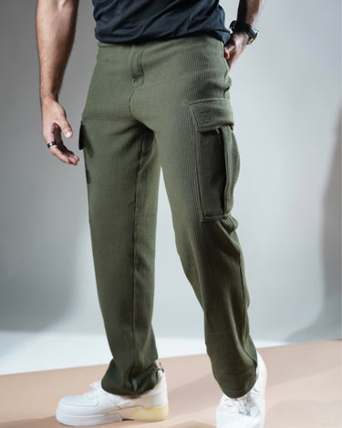 Korean Baggy Coudroy Cargo in olive color