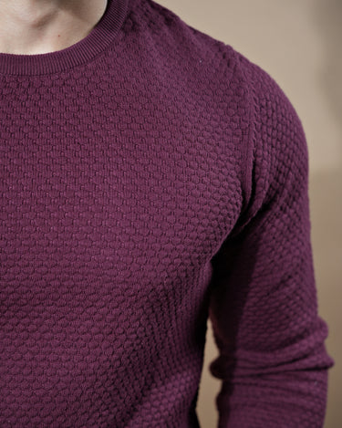 Monaco Knitted Sweatshirt Wine color