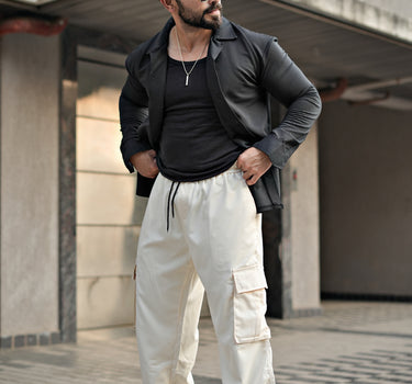 Korean Baggy Streetfit Ice Silk Cargo Joggers