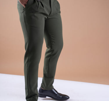 Napoleon pleated Dress Pants Olive Green