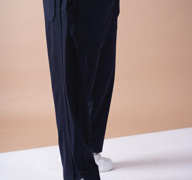 Venice Relaxed Fit Korean Pants Navy Blue