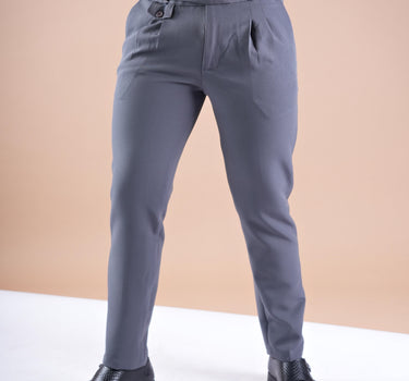 Napoleon Pleated Dress Pants Dark Grey