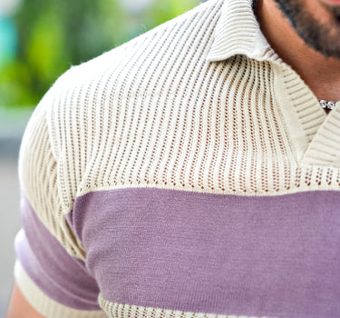 Baller Knitted Textured Polo beige