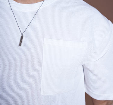 Eternals Oversized Textured Stretchable  Tshirt White