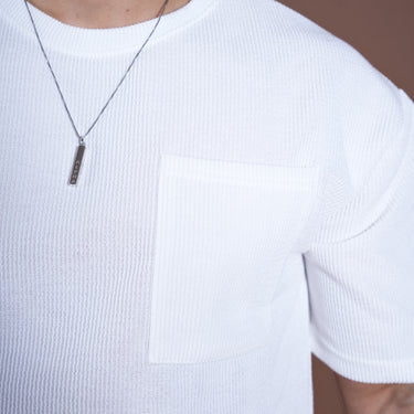 Eternals Oversized Textured Stretchable  Tshirt White