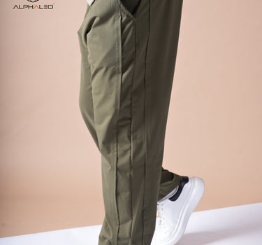 Venice Relaxed Fit Korean Pants Olive Green