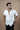 Half Sleeve Textured Stretch Shirt White