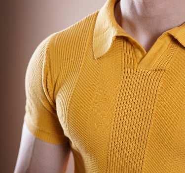 Madrid Knitted Polo Mustard