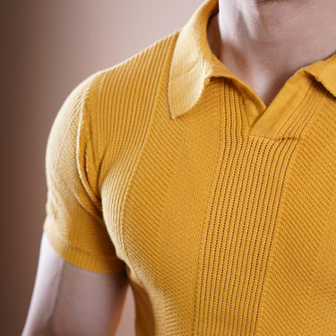 Madrid Knitted Polo Mustard