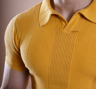 Madrid Knitted Polo Mustard