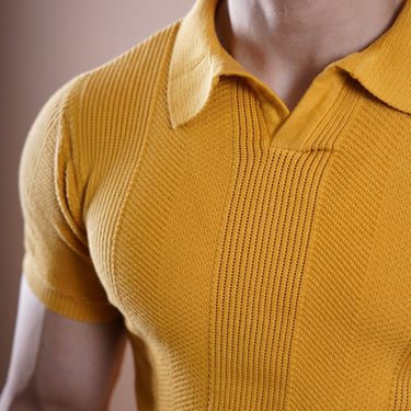 Madrid Knitted Polo Mustard