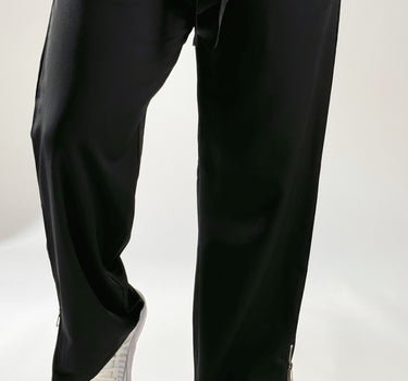 BLACK KOREAN STREET FIT ICE SILK VISCOSE JOGGER PANTS