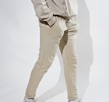 Core Waffle Textured Jogger Pants Beige