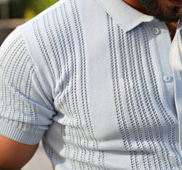 California Knitted Textured Mesh Shirt