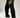 BLACK KOREAN STREET FIT ICE SILK VISCOSE JOGGER PANTS