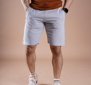 Signature Workout Short Textured Fabric Light Grey