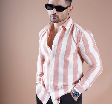 NIOR 2.0 STRIPE SHIRT PEACH