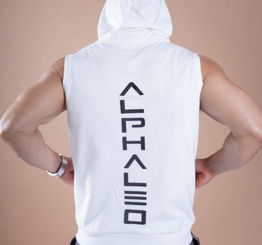 IMMORTAL SLEEVELESS HOODIE WHITE